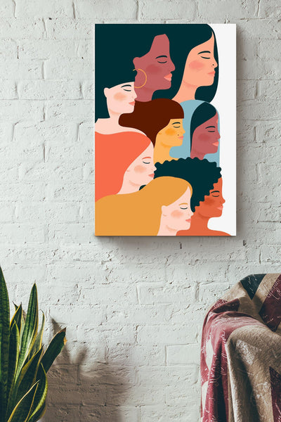 Women Feminist Girls Wall Decor Gift For International Women Day Home Decor Girlfriend Canvas