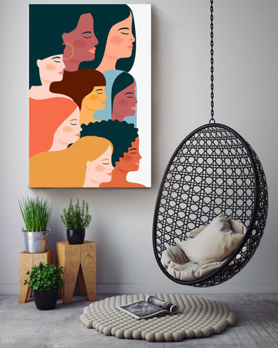 Women Feminist Girls Wall Decor Gift For International Women Day Home Decor Girlfriend Canvas