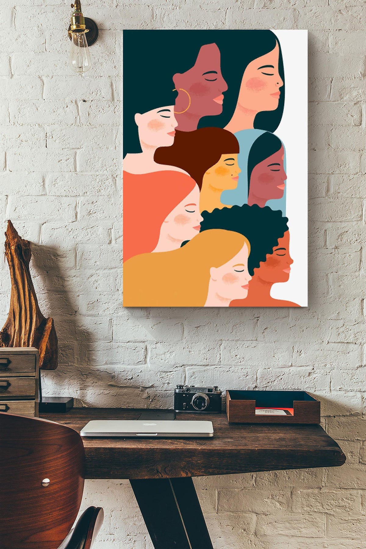 Women Feminist Girls Wall Decor Gift For International Women Day Home Decor Girlfriend Canvas