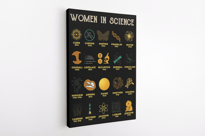 Women In Science Feminism Gallery Canvas Wall ArtFor Library Lab Decor Canvas Gallery Wrapped Canvas Framed Gift Idea Framed Prints, Canvas