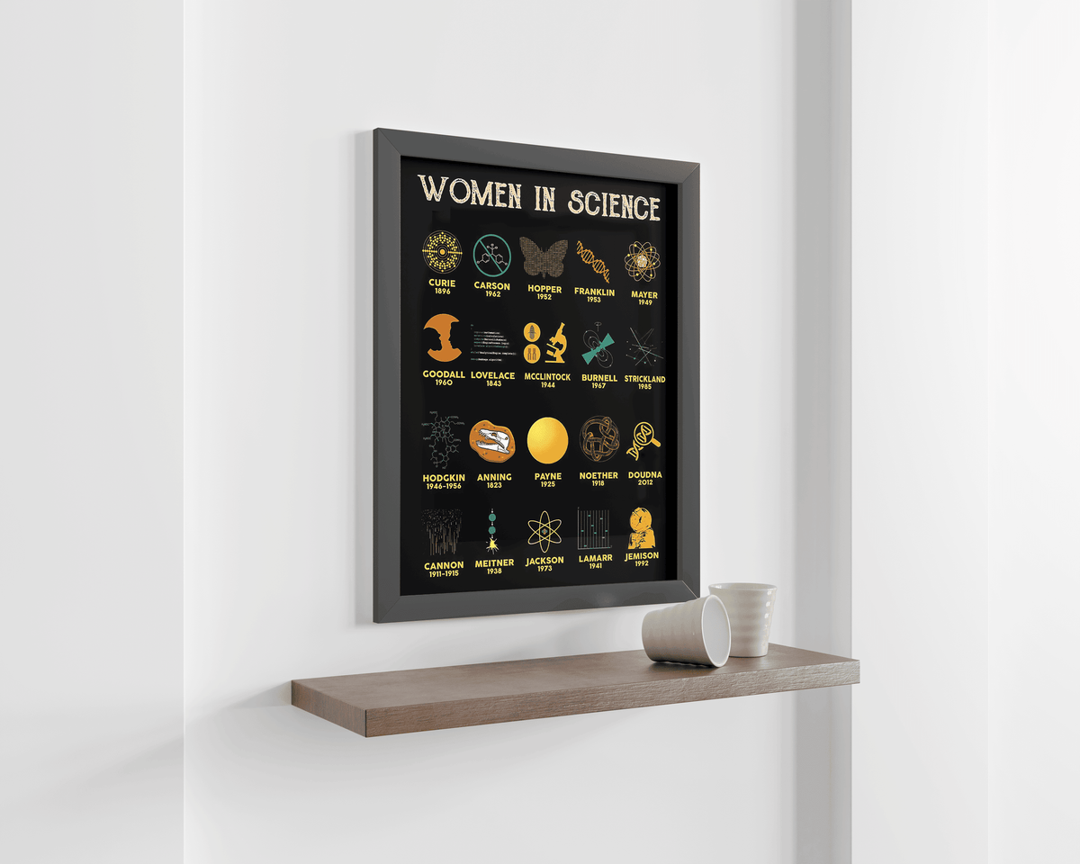 Women In Science Feminism Gallery Canvas Wall ArtFor Library Lab Decor Canvas Gallery Wrapped Canvas Framed Gift Idea Framed Prints, Canvas