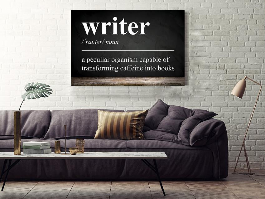 Writer Meaning Definition Quote Gallery Canvas Wall ArtFor Home Decor Housewarming Framed Prints, Canvas
