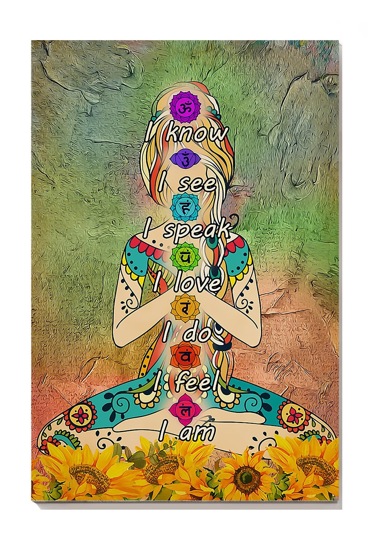 Yoga I Know I See I Love I Do I Feel I Am Gallery Canvas Wall ArtFor Yoga Lover Yoga Studio Decor Canvas Gallery Wrapped Canvas Framed Gift Idea Framed Prints, Canvas