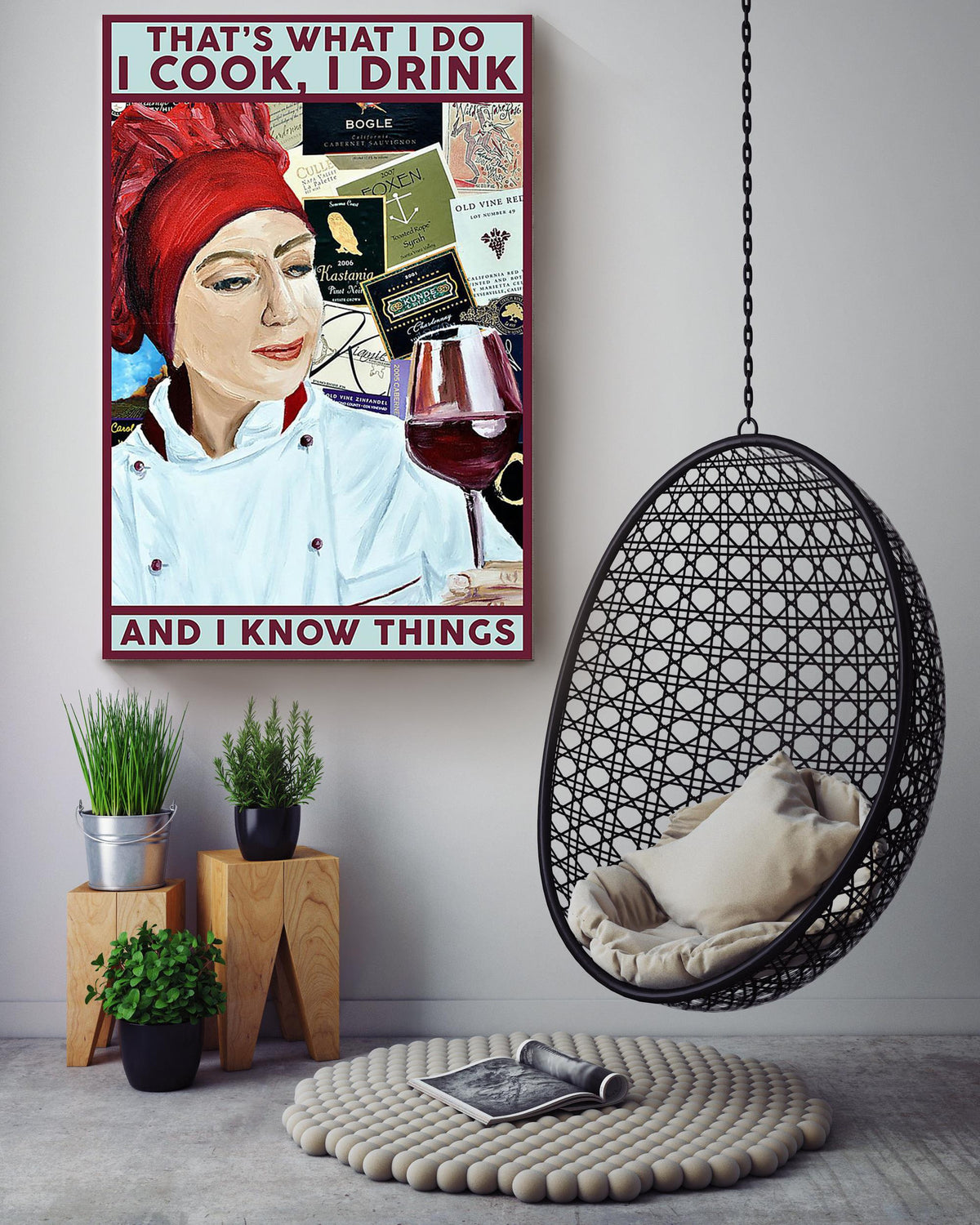 That's What I Do Cook Drink And Know Things Cooking Gallery Canvas Wall ArtGift For Chef Kitchen Decor 02 Canvas Framed Prints, Canvas