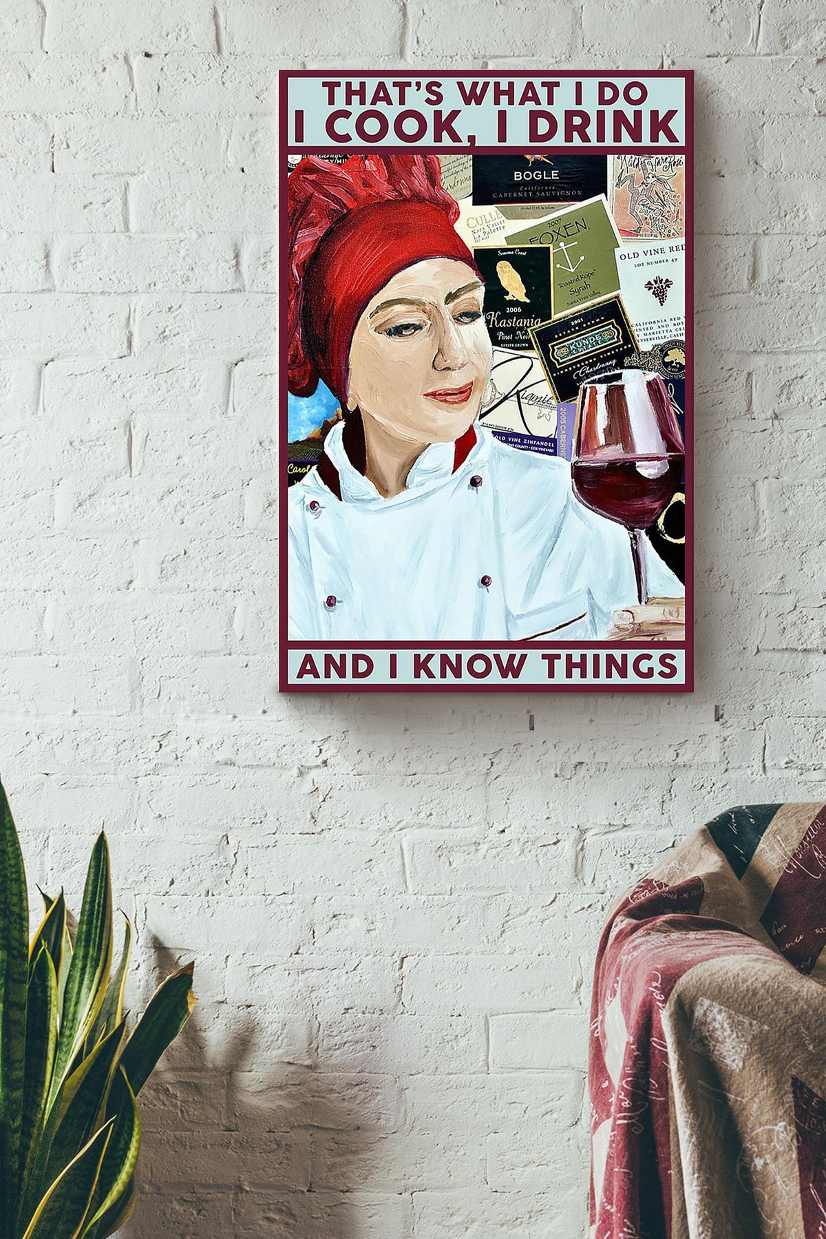 That's What I Do Cook Drink And Know Things Cooking Gallery Canvas Wall ArtGift For Chef Kitchen Decor 02 Canvas Framed Prints, Canvas