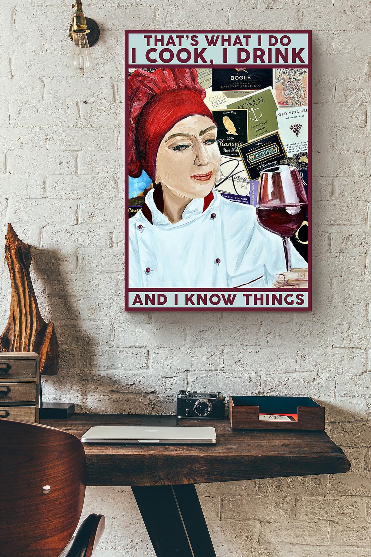 That's What I Do Cook Drink And Know Things Cooking Gallery Canvas Wall ArtGift For Chef Kitchen Decor 02 Canvas Framed Prints, Canvas