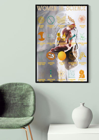 Women In Science Feminism Gallery Canvas Wall ArtFor Lab Labrary Decor Canvas Gallery Wrapped Canvas Framed Gift Idea Framed Prints, Canvas