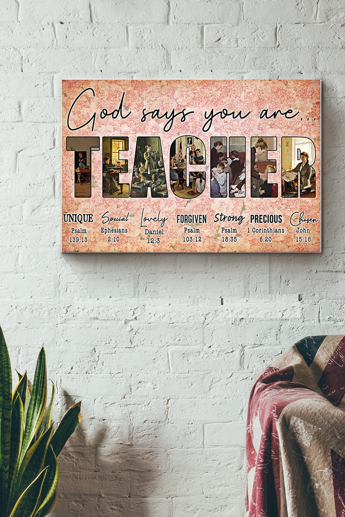 God Says You Are A Teacher Canvas Ideas, Canvas Hanging Prints,  Gift Idea Framed Prints, Canvas