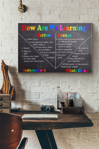 How Are We Learning Teacher Canvas Ideas, Canvas Hanging Prints,  Gift Idea Framed Prints, Canvas