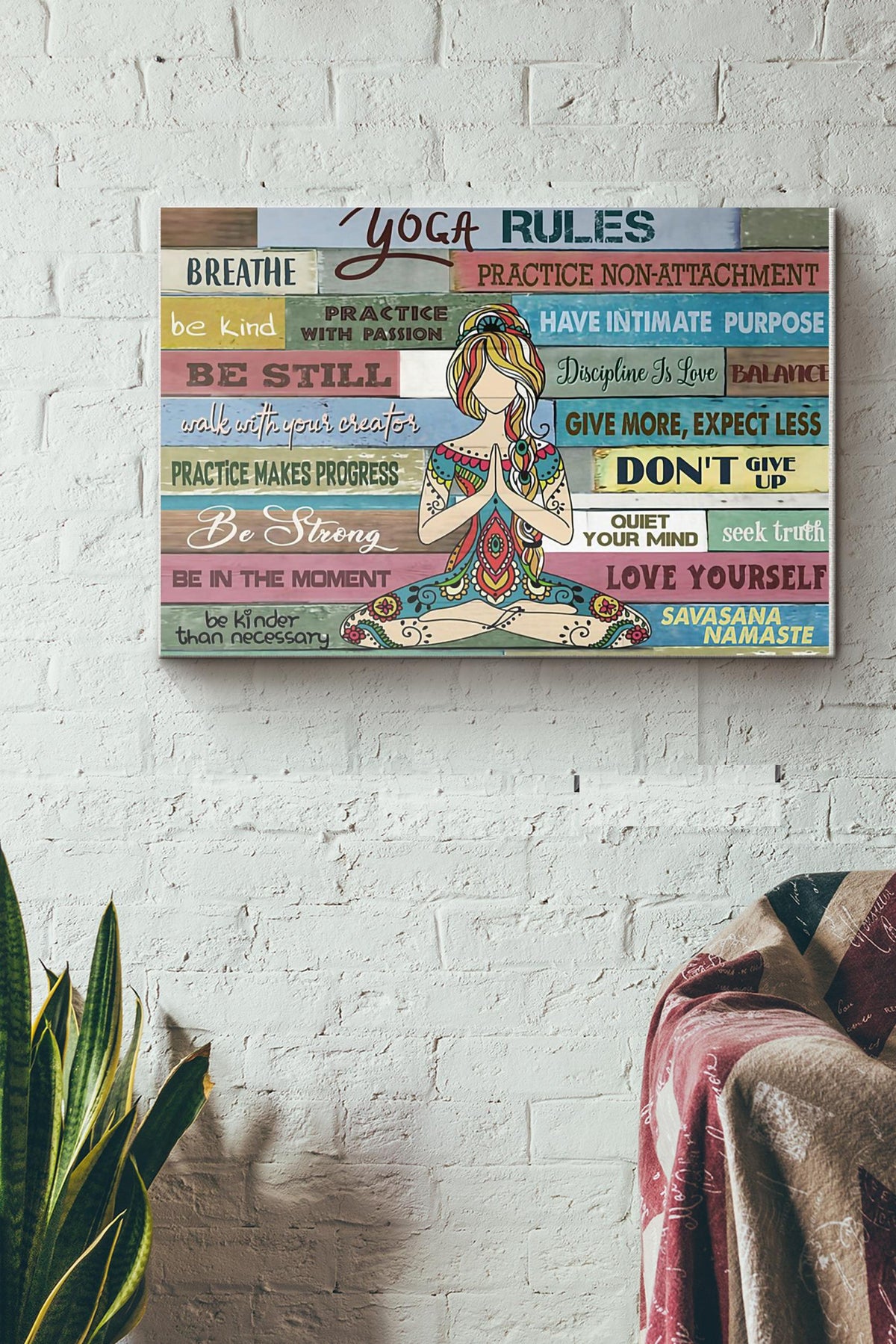 Girl Yoga Rules Canvas Ideas, Canvas Hanging Prints,  Gift Idea Framed Prints, Canvas