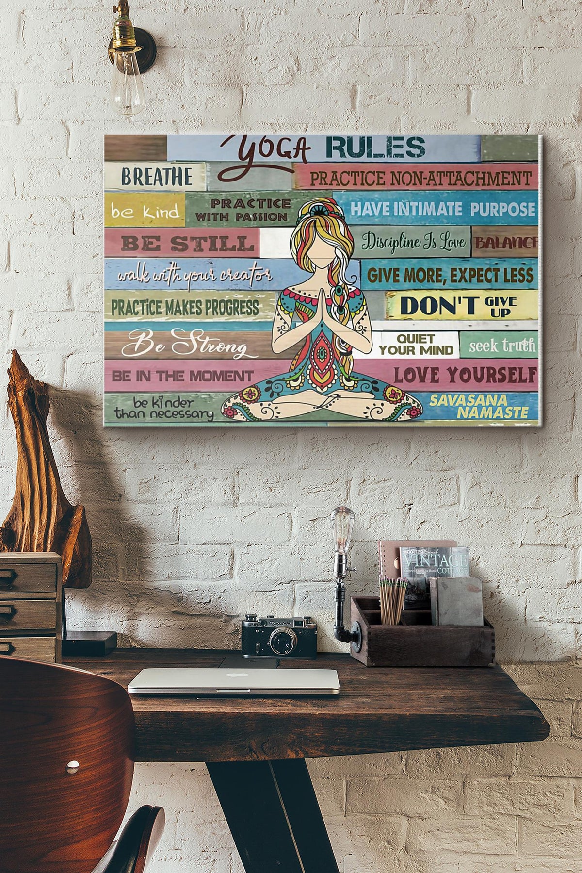 Girl Yoga Rules Canvas Ideas, Canvas Hanging Prints,  Gift Idea Framed Prints, Canvas