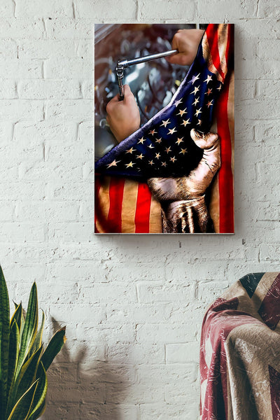 American Mechanic Working International Workers Day Canvas Ideas, Canvas Hanging Prints,  Gift Idea Framed Prints, Canvas