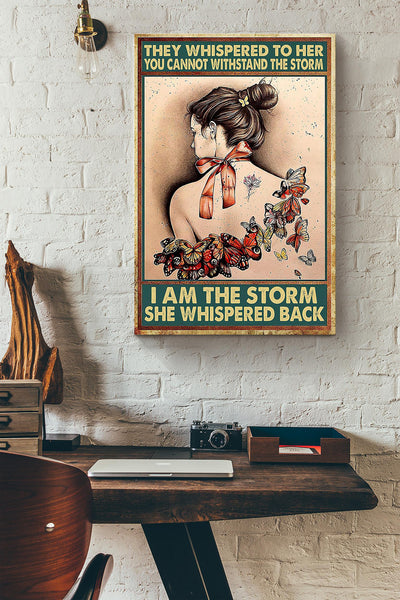 Butterfly She Whispered Back Wrapped Canvas