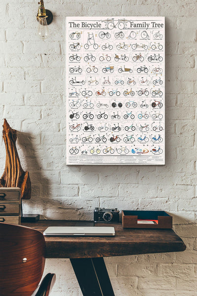 Cycling The Bicycle Family Tree Wrapped Canvas