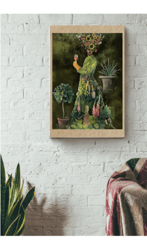 Gardening Easily Distracted By Garden And Wine Wrapped Canvas