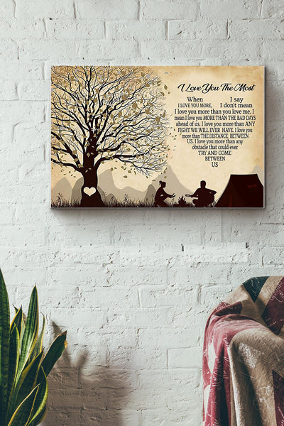 Couple Love Tree I Love You The Most Canvas Ideas, Canvas Hanging Prints,  Gift Idea Framed Prints, Canvas