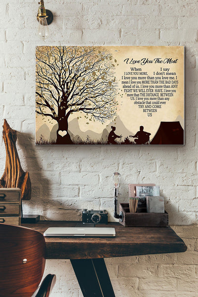 Couple Love Tree I Love You The Most Canvas Ideas, Canvas Hanging Prints,  Gift Idea Framed Prints, Canvas
