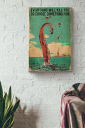 Everything Will Kill You So Choose Something Fun Swimming Girl Swan Dive In Ocean Canvas Ideas, Canvas Hanging Prints,  Gift Idea Framed Prints, Canvas