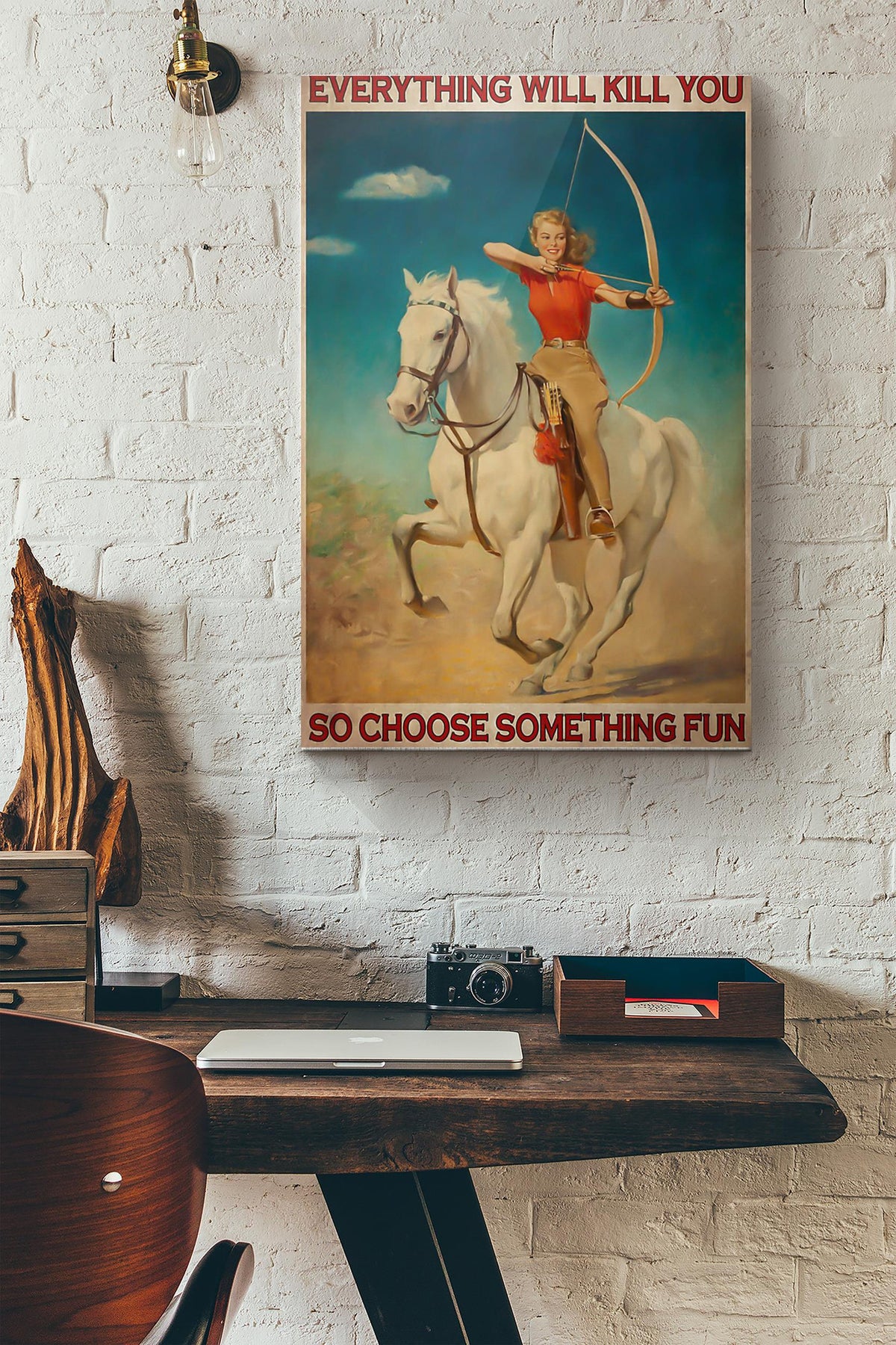 Archery Girl Everything Will Kill You So Choose Something Fun Canvas Ideas, Canvas Hanging Prints, Gift Idea Framed Prints, Canvas