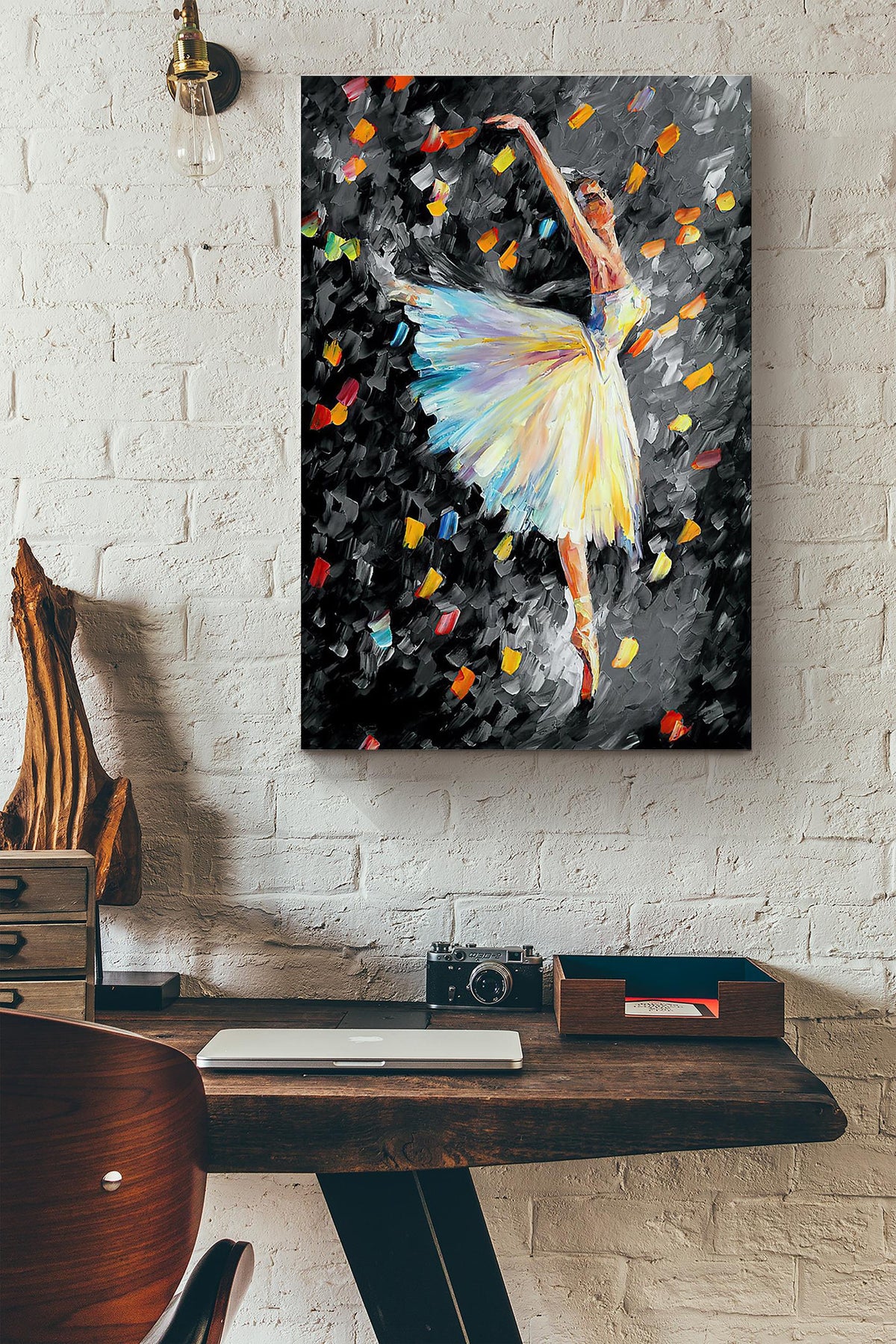 Ballet Girl Fall Leaves Canvas Ideas, Canvas Hanging Prints,  Gift Idea Framed Prints, Canvas