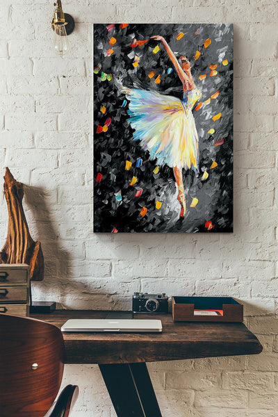 Ballet Girl Fall Leaves Canvas Ideas, Canvas Hanging Prints,  Gift Idea Framed Prints, Canvas