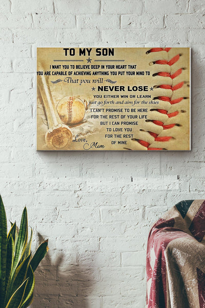 Baseball To My Son Love Mom Canvas Ideas, Canvas Hanging Prints,  Gift Idea Framed Prints, Canvas