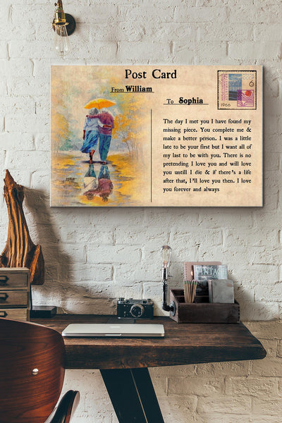 Couple In The Rain Reflection Canvas Ideas, Canvas Hanging Prints, Gift Idea Framed Prints, Canvas