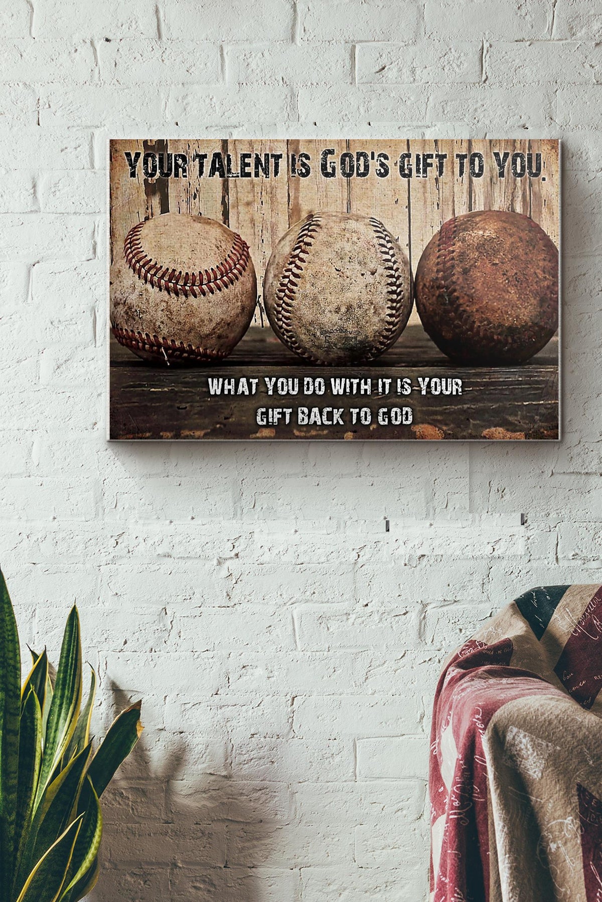 Baseball Your Talent Is Gods Gift To You Canvas Ideas, Canvas Hanging Prints,  Gift Idea Framed Prints, Canvas