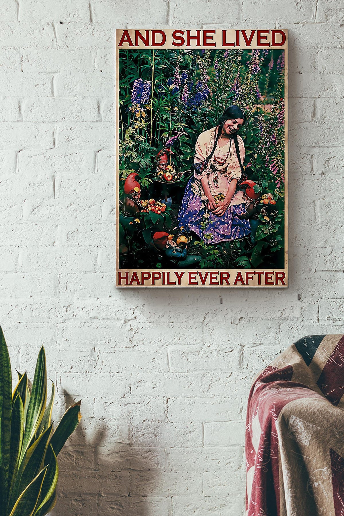 Gardening And She Live Happily Ever After Wrapped Canvas