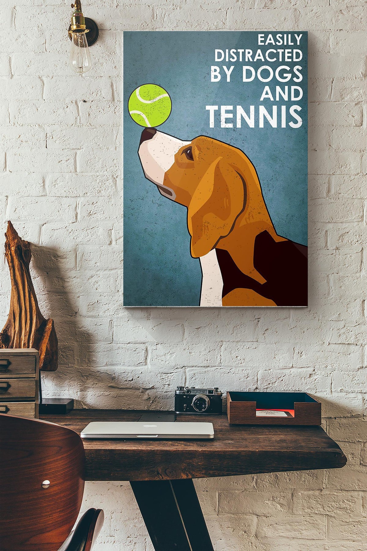 Beagle Dog Easily Distracted By Dogs And Teannis Canvas Ideas, Canvas Hanging Prints, Gift Idea Framed Prints, Canvas