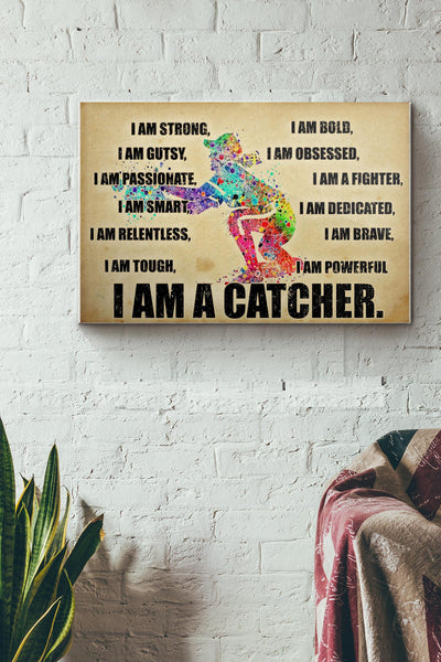 Baseball I Am A Catcher Canvas Ideas, Canvas Hanging Prints,  Gift Idea Framed Prints, Canvas