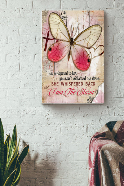 Butterfly I Am The Storm Wrapped Canvas