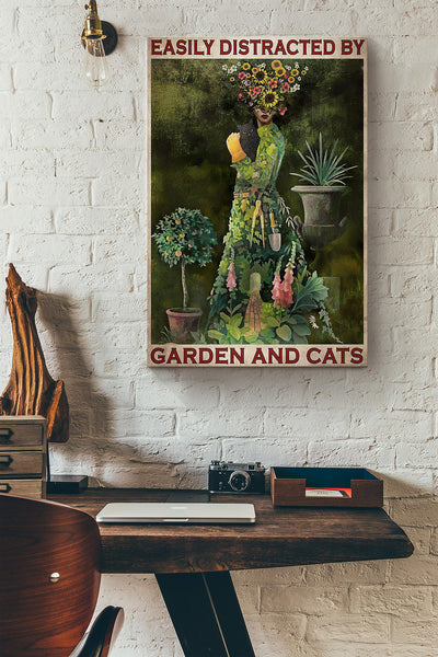 Easily Distracted By Garden And Cats Canvas Ideas, Canvas Hanging Prints,  Gift Idea Framed Prints, Canvas