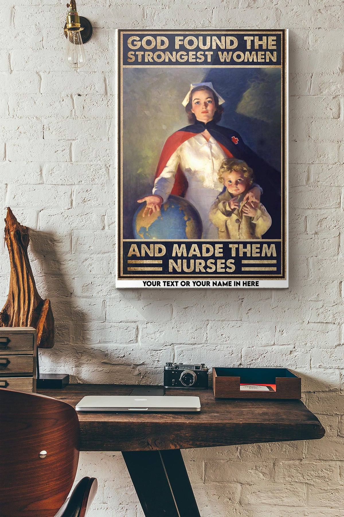 God Found The Strongest Women And Made Them Nurses Canvas Ideas, Canvas Hanging Prints,  Gift Idea Framed Prints, Canvas