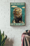 Cat Pilot How Do You Copy Poster - Aviation Knowledge Wall Art - Gift For Flight Engineer Flight Attendants Pilot Cat Pilot Wrapped Canvas Framed Prints, Canvas
