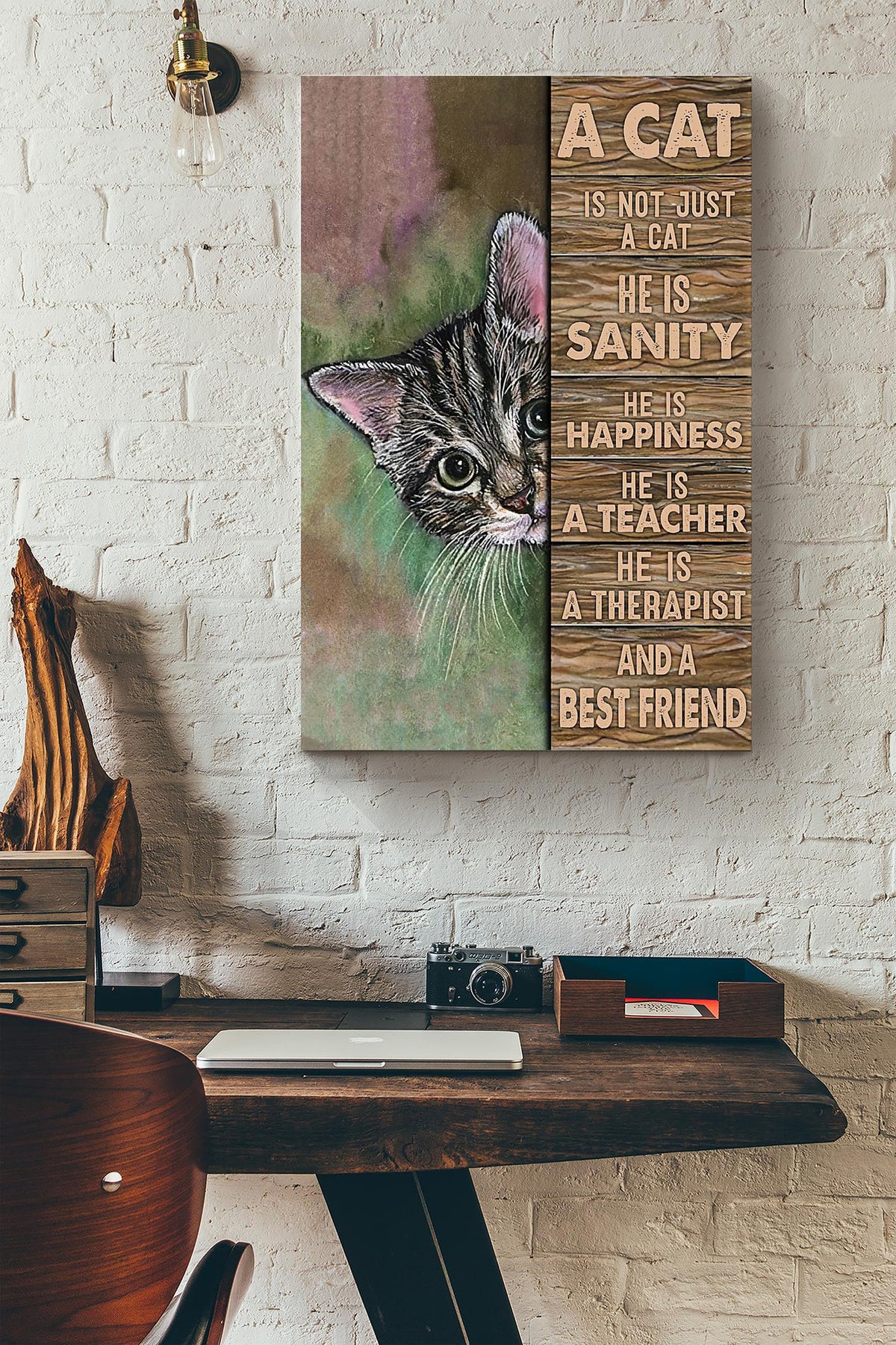 A Cat Is Not Just A Cat He Is A Best Friend Canvas Ideas, Canvas Hanging Prints,  Gift Idea Framed Prints, Canvas