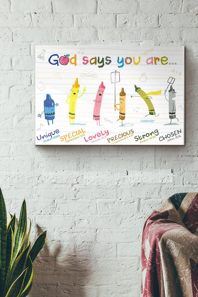 God Says You Are Teacher Canvas Ideas, Canvas Hanging Prints,  Gift Idea Framed Prints, Canvas