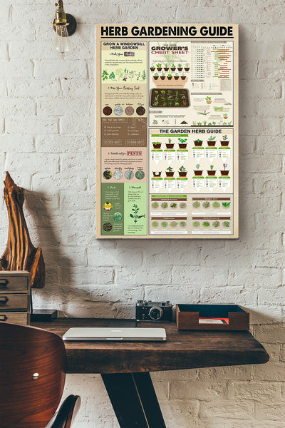 Herb Gardening Guide How To Gardening Canvas Ideas, Canvas Hanging Prints,  Gift Idea Framed Prints, Canvas
