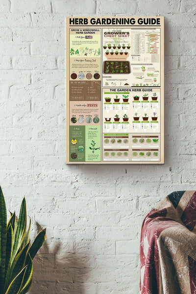 Herb Gardening Guide How To Gardening Canvas Ideas, Canvas Hanging Prints,  Gift Idea Framed Prints, Canvas