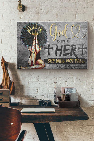 Afro Girl God Is With Her She Will Not Fail Canvas Ideas, Canvas Hanging Prints,  Gift Idea Framed Prints, Canvas