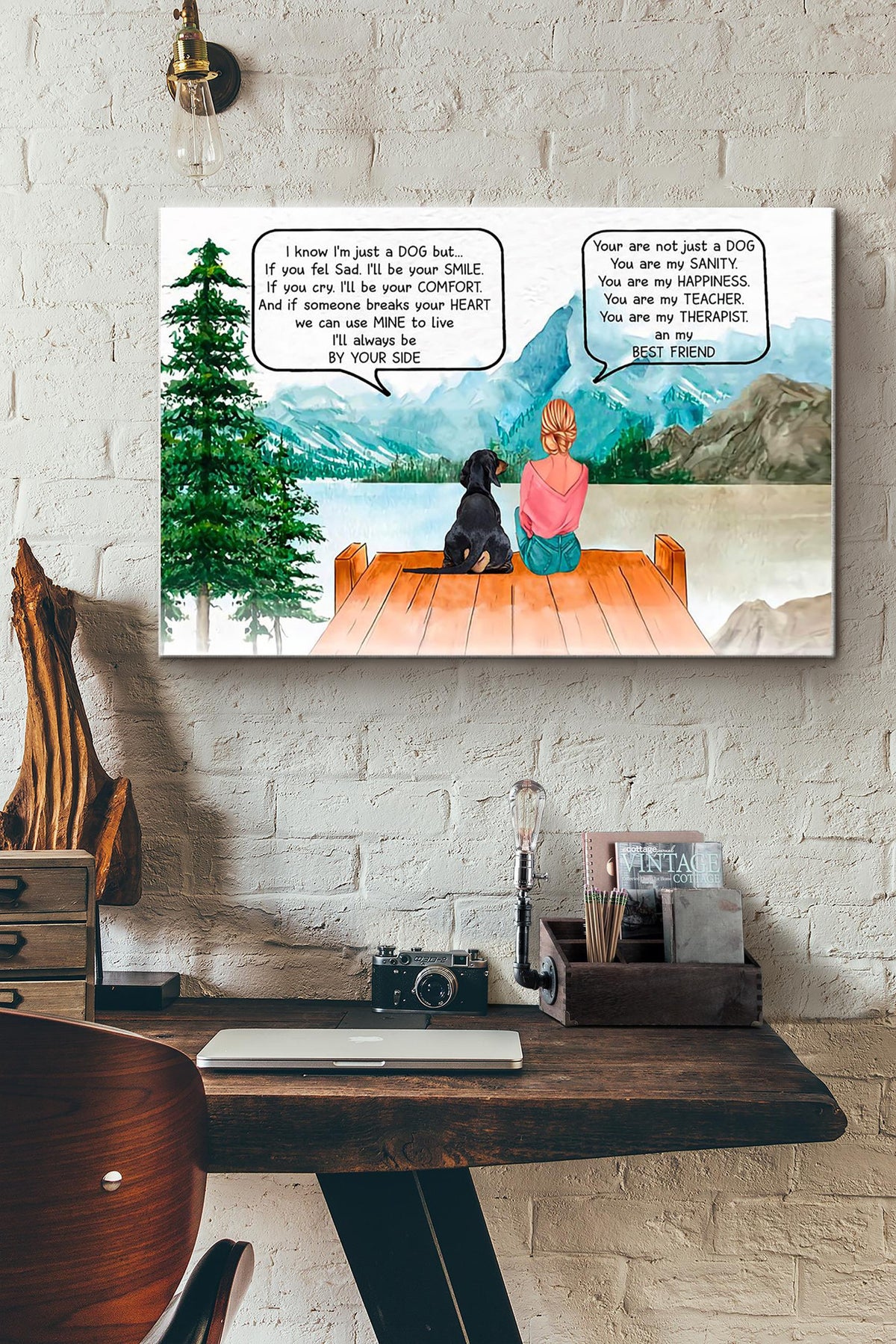 Dachshund Girl You Are My Dog My Sanity My Happiness My Teacher My Therapist My Best Friend Canvas Ideas, Canvas Hanging Prints,  Gift Idea Framed Prints, Canvas