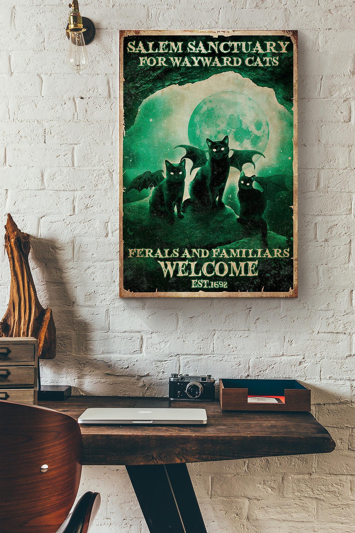 Devil Cats Ferals And Familiars Moonlight Canvas Ideas, Canvas Hanging Prints,  Gift Idea Framed Prints, Canvas