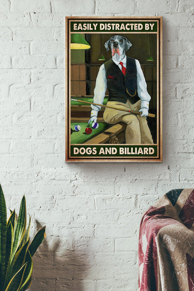 Easily Distracted By Dogs And Billiard German Sheprador Canvas Ideas, Canvas Hanging Prints,  Gift Idea Framed Prints, Canvas