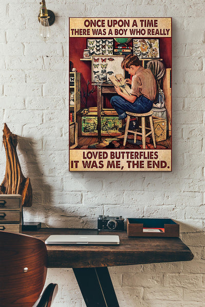 Butterfly Once Upon A Time Wrapped Canvas