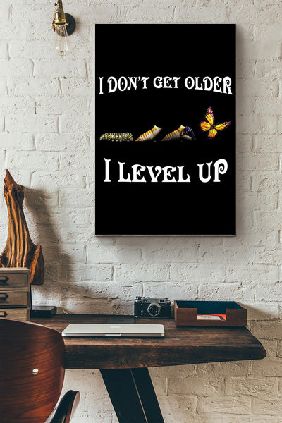 Butterfly I Level Up Insects Bugs Lovers Wrapped Canvas