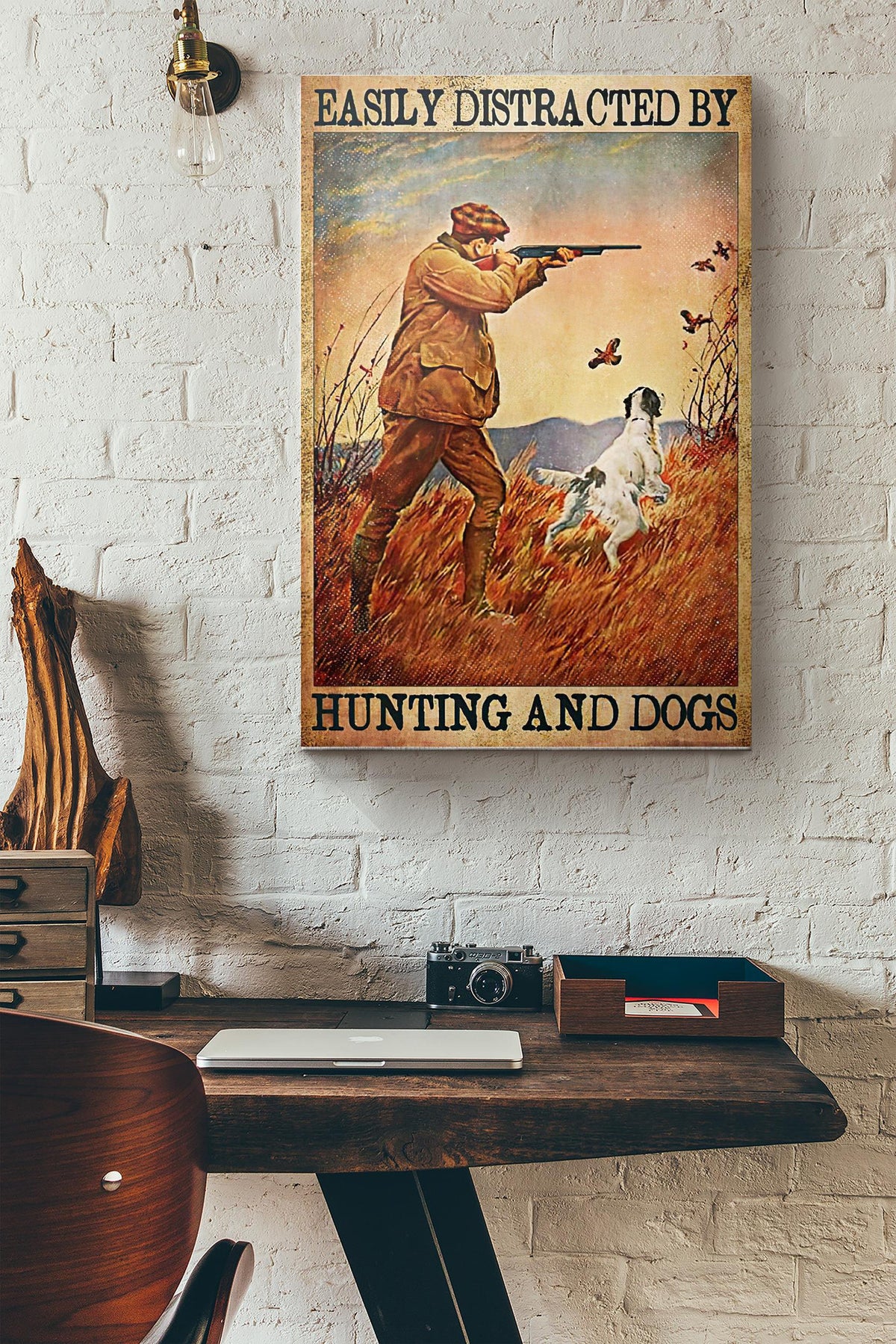 Easily Distracted By Hunting And Dogs Canvas Ideas, Canvas Hanging Prints,  Gift Idea Framed Prints, Canvas
