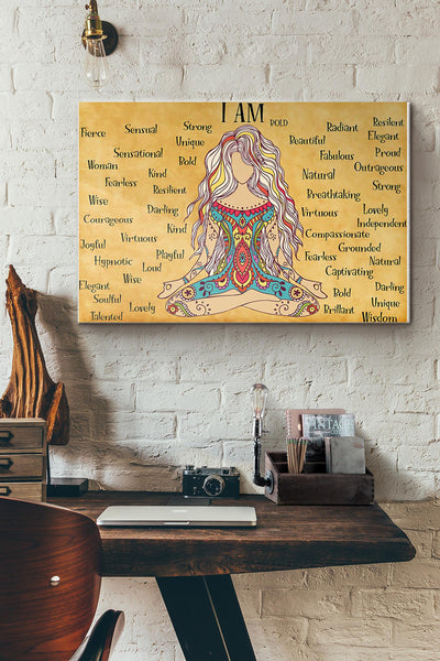 I Am Yoga Girl Canvas Ideas, Canvas Hanging Prints,  Gift Idea Framed Prints, Canvas