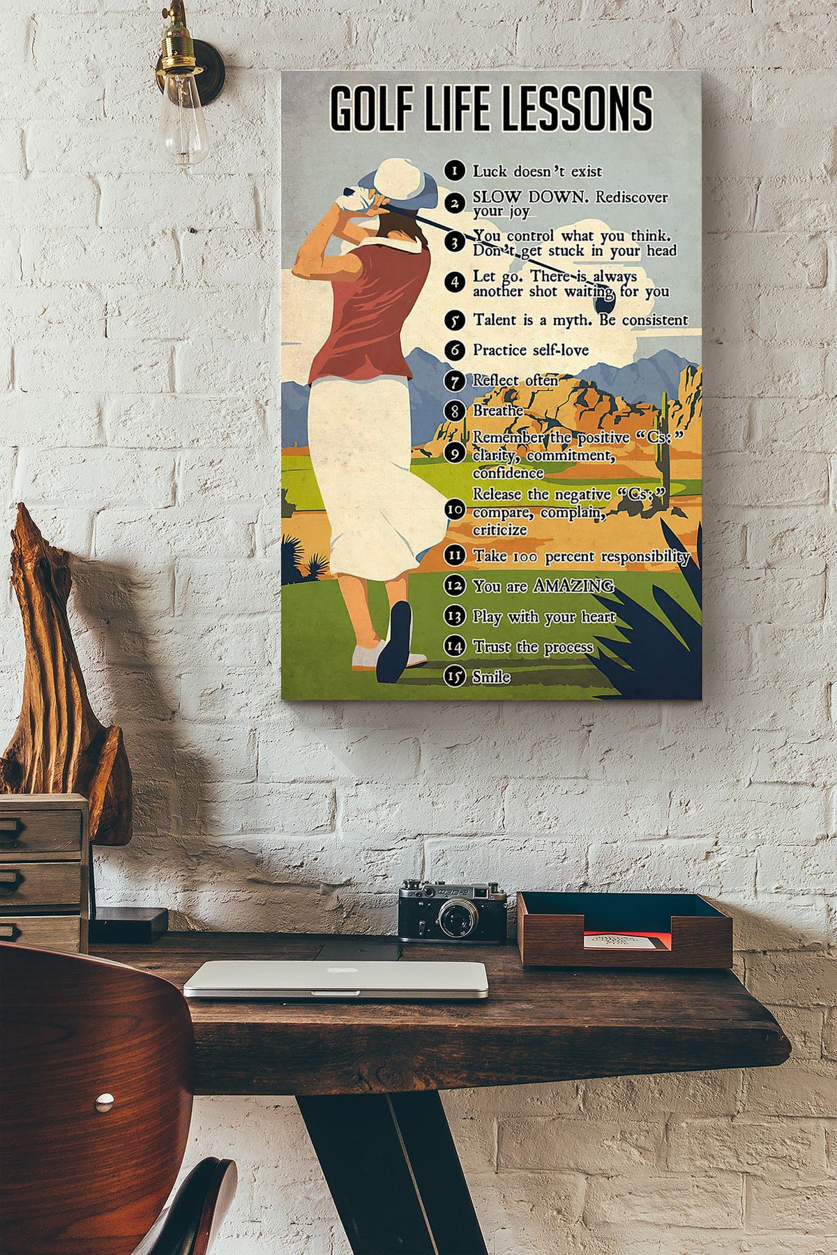Golf Life Lessons Luck Doesnt Exist Canvas Ideas, Canvas Hanging Prints,  Gift Idea Framed Prints, Canvas