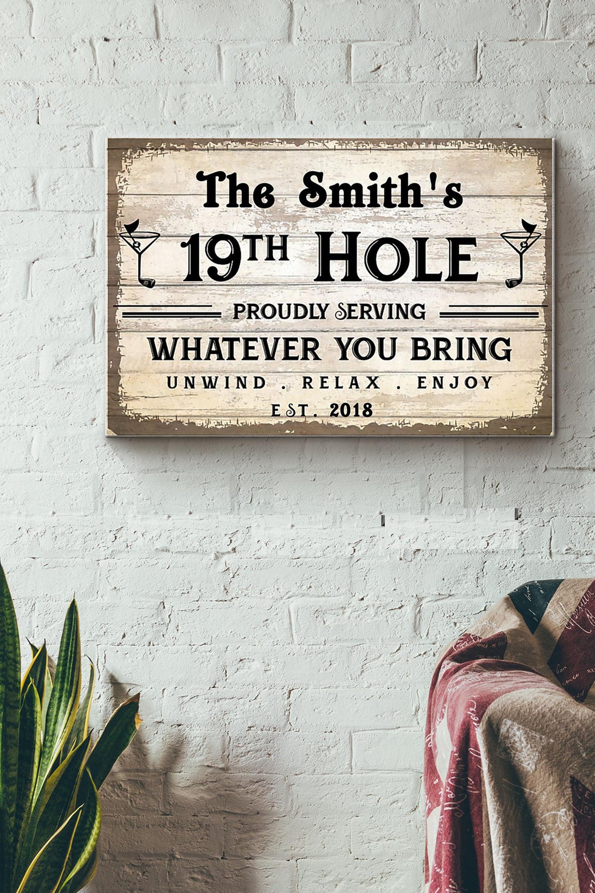 Golf The Smiths 19 Hole Proudly Serving Whatever You Bring Canvas Ideas, Canvas Hanging Prints,  Gift Idea Framed Prints, Canvas