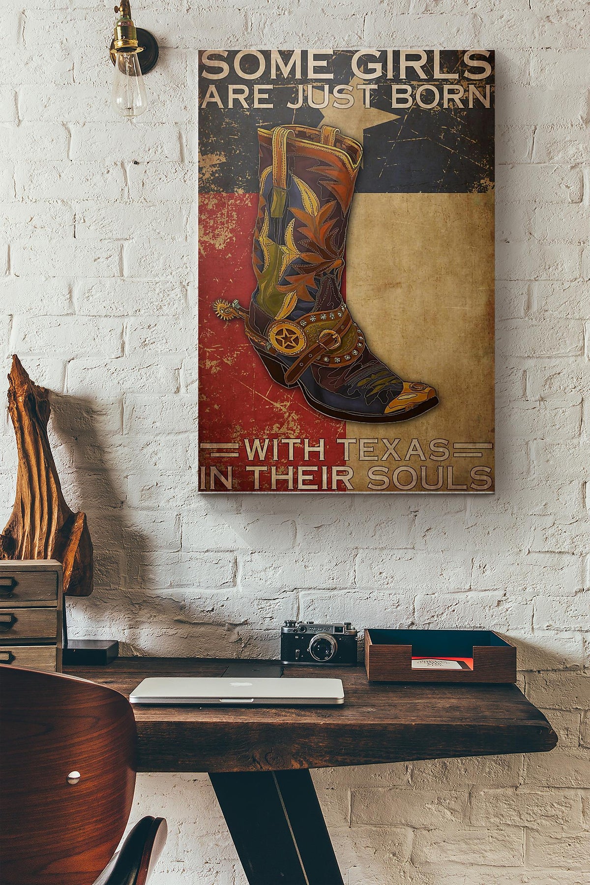 Cowgirl Some Girls Are Just Born With Texas In Their Souls Canvas Ideas, Canvas Hanging Prints,  Gift Idea Framed Prints, Canvas